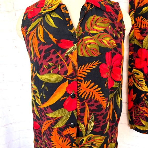 90's Summer Set - Tropical Print - Size Small - S.A.Designs - Picture 2 of 9